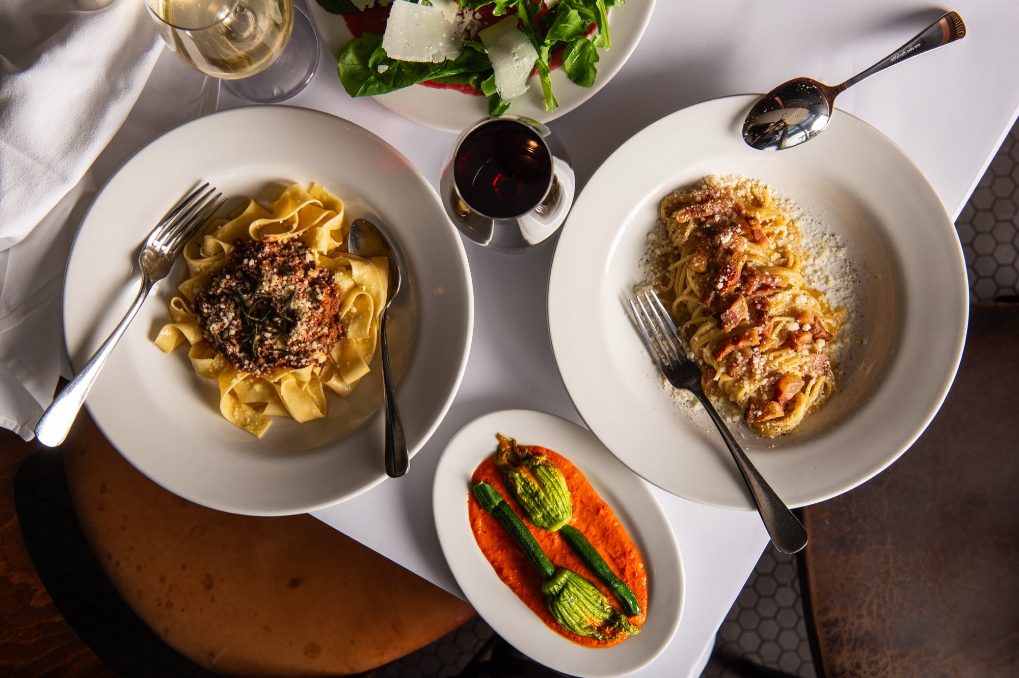 Pasta for two from above at Fratelli Paradiso